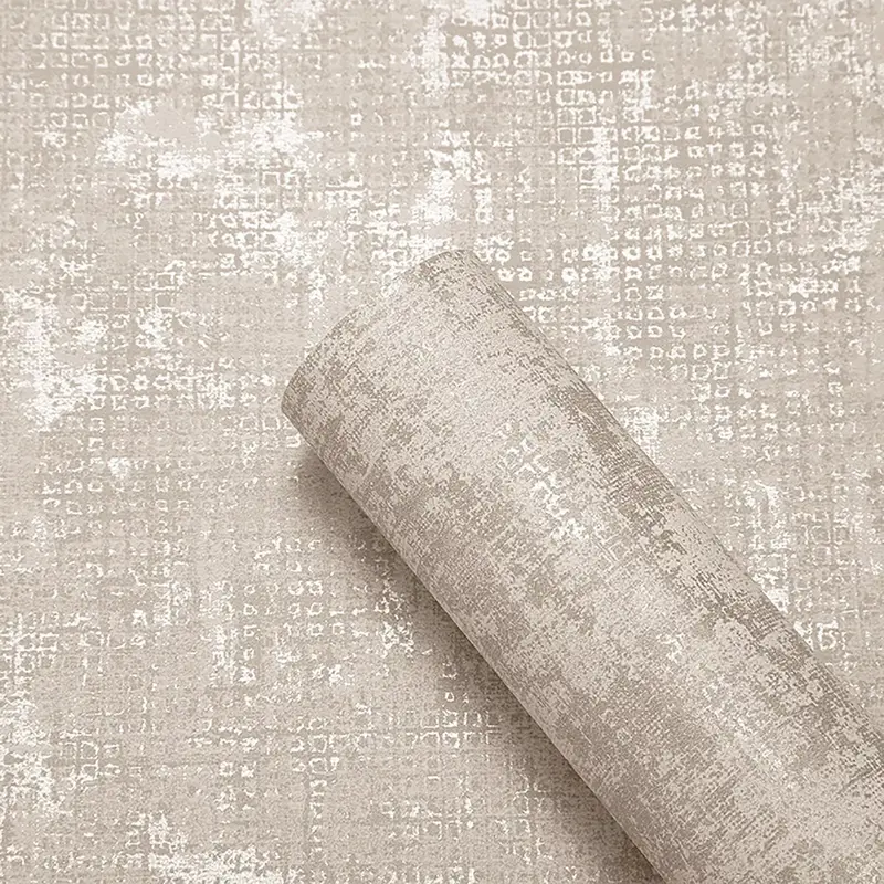 Industrial Concrete Textured Brown Wallpaper Metallic Glitter Wall Paper 5㎡/Roll 1