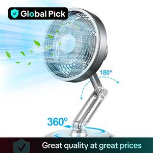 Portable Desk Fan, USB Rechargeable Fan with 3 Speeds Adjustment, Ultra-quiet Fan for Outdoor, Office, Kitchen, Dining Room, Fan for Bedroom Air Circulation Fan	Bedside Fan	Multipurpose Fan