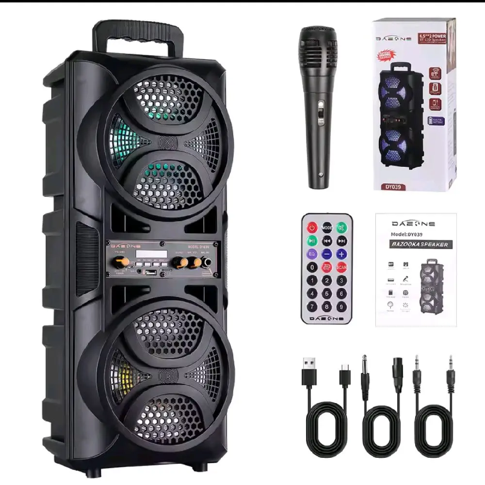3000W Portable Bluetooth Speaker Subwoofer Heavy Bass Sound System with Remote LED Light - Smartphone, Audio