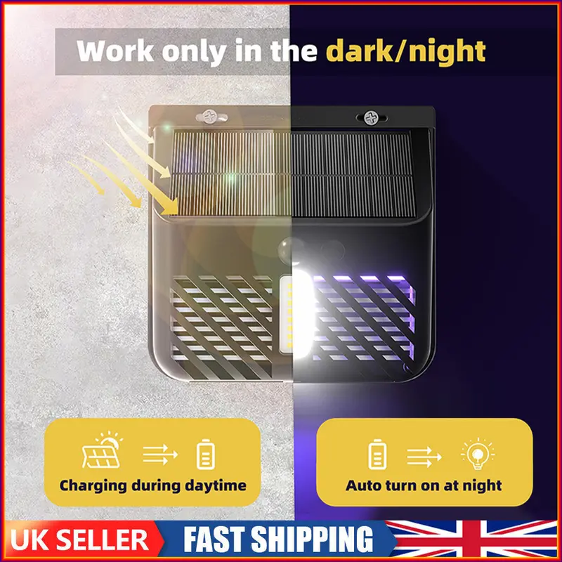 Solar Powered Mosquito Insect Killer LED Light Trap Fly Bug Zapper Lamp Outdoor humidifier  bedroom automatic  diffuser fabric  shaver bedroom  fan 2