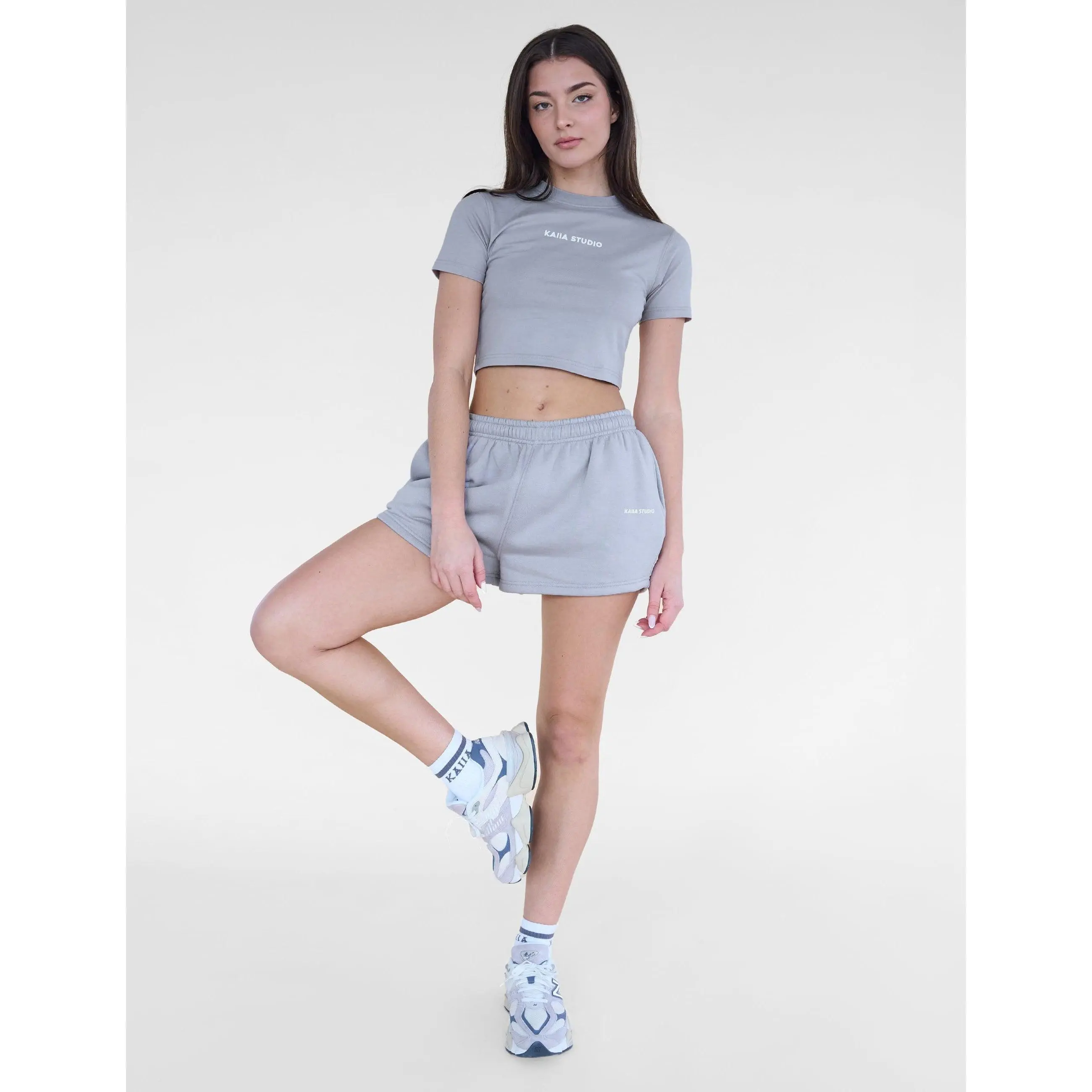 Kaiia Studio Mini Sweat Shorts Grey