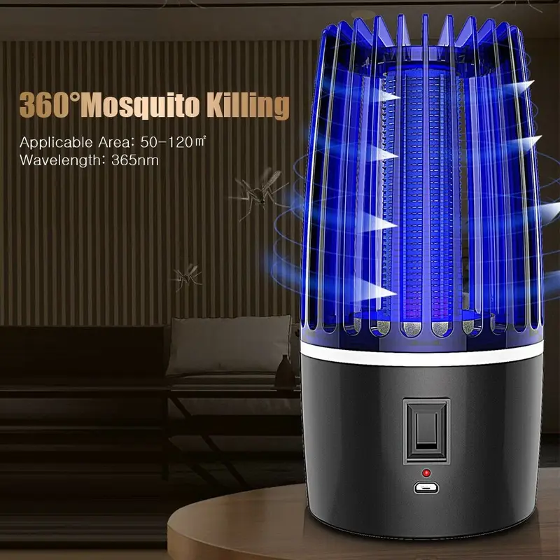 Electric Mosquito Killer Lamp Powerful UV Bug Zapper, Rechargeable Fly Insect Trap Indoor & Outdoor Mosquito Trap, UK Plug Insect Killer, Fly Zapper, Mosquito Zapper, Bug Killer, Insect Trap, Mosquito Lamp, Fly Lamp, Bug Lamp, Insect Killer Lamp 6