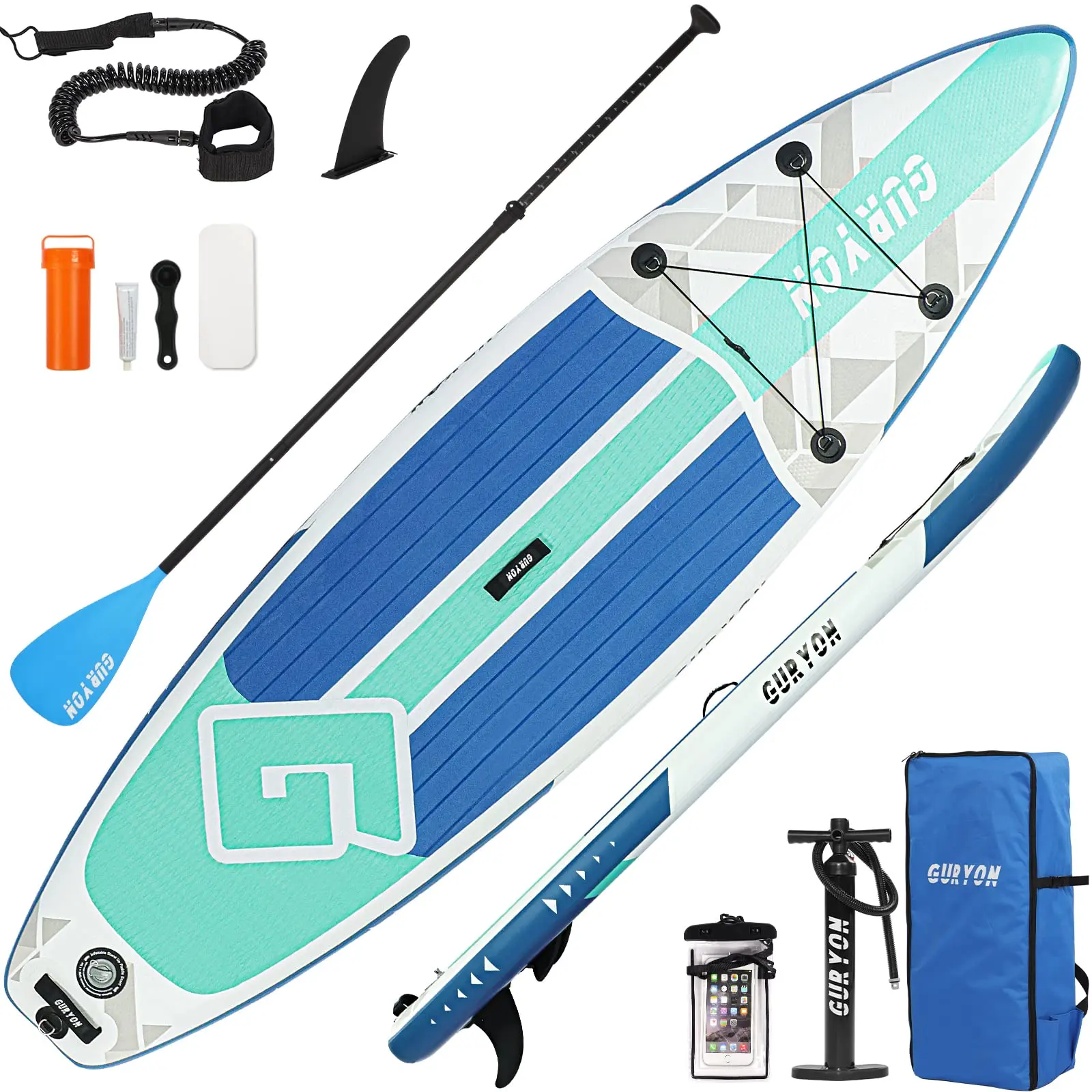Paddle Board, Inflatable Stand Up Paddle Board Ultra-light ISUP 10’x 30" x 6" Paddle Board with Adjustable Paddle, Hand Pump, Leash, Repair Kit, Waterproof Phone Case, Paddle Board for Adults