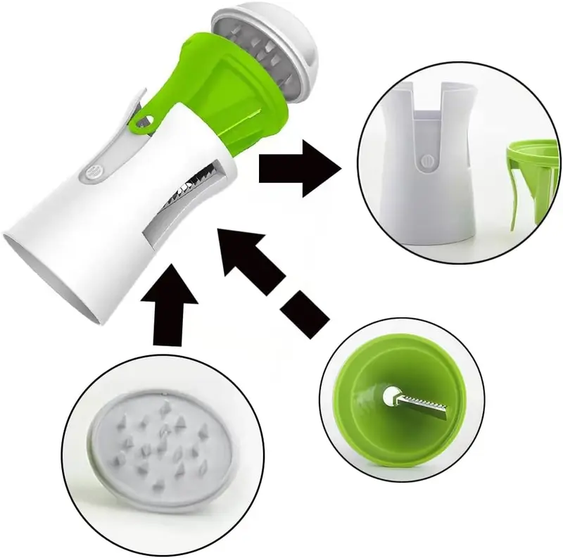 2 of a set, 3 in 1 Vegetable Spiralizer Portable Stainless Steel Slicer Veggie Pasta and Spaghetti Maker for Low Carb Gluten Free Meals 3