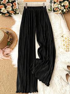 Women's Solid Wide Leg Pants, Casual Comfy Trousers for Daily Wear, Ladies Bottoms for Summer, Loose Legged Pants