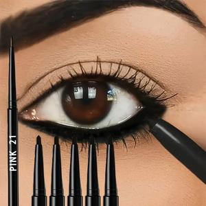 5-Pack Black Eyeliner Pencil Waterproof & Sweat-Proof - Long-Lasting, Smudge-Proof- For Bold Eye Makeup, Easy Glide Formula for Perfect Eye Makeup - Women Makeup Lipliner Smooth