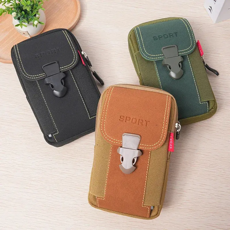 Man Belt Pouch – Mobile Phone Holster Bag for Men, Molle Waist Bag Pack, Tactical Duty Belt Backpack, Card Holder 7