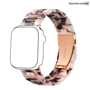 Resin Strap Compatible with Watch Band 40mm 38mm 44mm 42mm 41mm 45mm, 1 Count Light Resin Bracelet Watch Bands With Stainless Steel Buckle Replacement For iWatch Series
