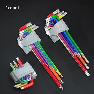 Colorful Long Allen Wrenches Set, Multifunctional Hex Key Allen Wrench Set, Durable Anti-corrosion Wrench Set for Home Decor, Mechanical, Equipment, Car Repair