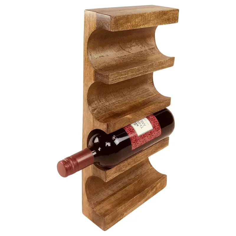 Wall Mounted Wooden Wine Rack 2