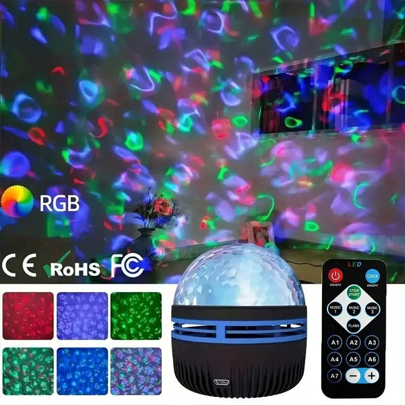Product Introduction of Star Projector, Galaxy Projector, Ocean Wave Projector, Water Light Projector For Bedroom Night Light Projector, USB Powered LED Sky Projector Lights, Creative Projection Light Home Decor, 7-Colors Patterns & Remote Control, Party Decor Supplies 14