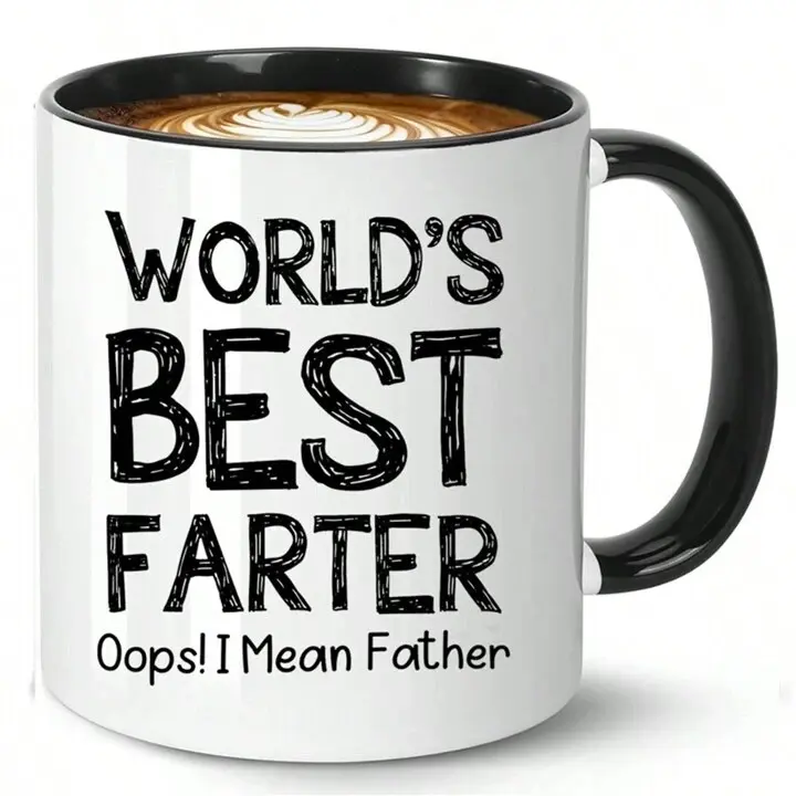 World's Best Farter Oops Funny Dad Mug - 330ml Capacity - Perfect Dad Gift - Drinkware