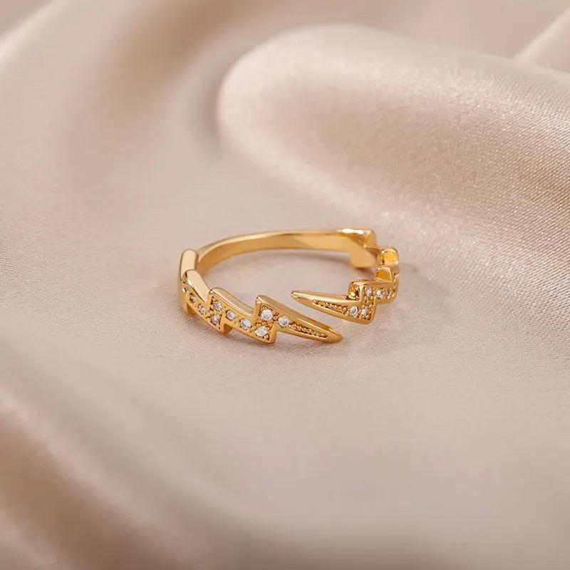 Serafin Lightening Bolt Ring / Stainless Steel 3