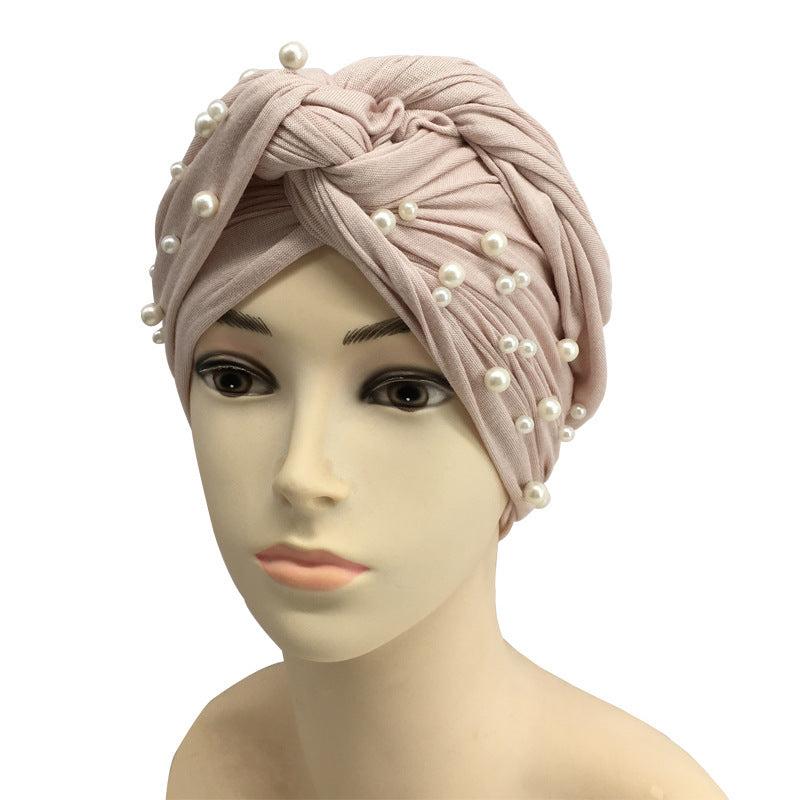 Women's Cotton Jersey Turban Hat, Embellished Turban Hijab, Muslim Women's Turban 1