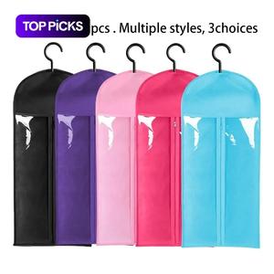 5/3Pcs Wig Storage Bag With Hook Wig Storage Hanger Zipper Transparent Dustproof Wig Storage Bag, Hair Extension Holder Wig Bag Wig Storage For Multiple Wigs Holder Hair Extension Hanger Wig Tool Wigs Accessories For Salon & Home Use Dust Cover