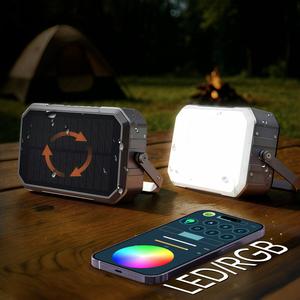 Solar Outdoor Camping Light, 1 Box IP65 Waterproof Ultra Long Endurance Tent Light, LED Hanging Light, Camping Light, RGB Live Broadcast Fill Light Atmosphere Light