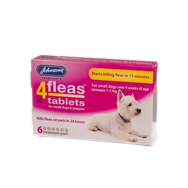 Johnsons 4fleas Tablets for Puppies & Small Dogs, up to 11kg - 6 Tablets 3