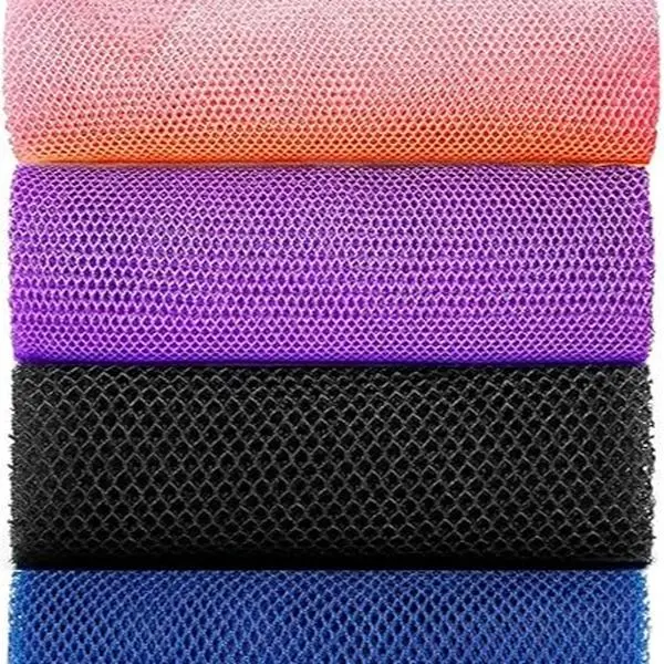 ShannChuan 4Pcs African Net Sponge,African Net Long Bath Net Sponge,African Exfoliating Net,African Scrub Net Back Scrubbers,Spa Massage Bath Towel for Men & Women Shower(Pink,Purple,Black,Blue)