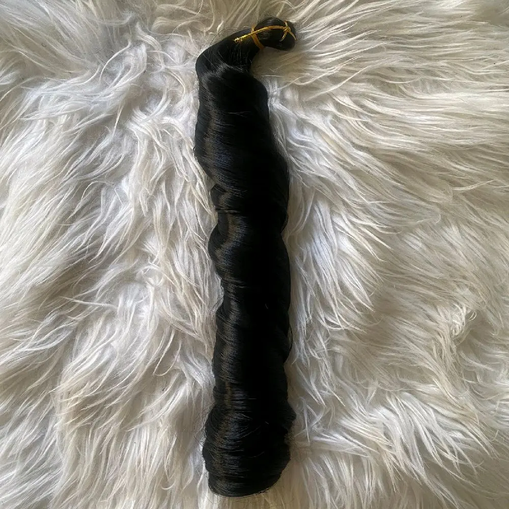 French Curly Braid in Color black, 24 inches - Synthetic Hair Braids for Natural-Looking Volume and Bounce