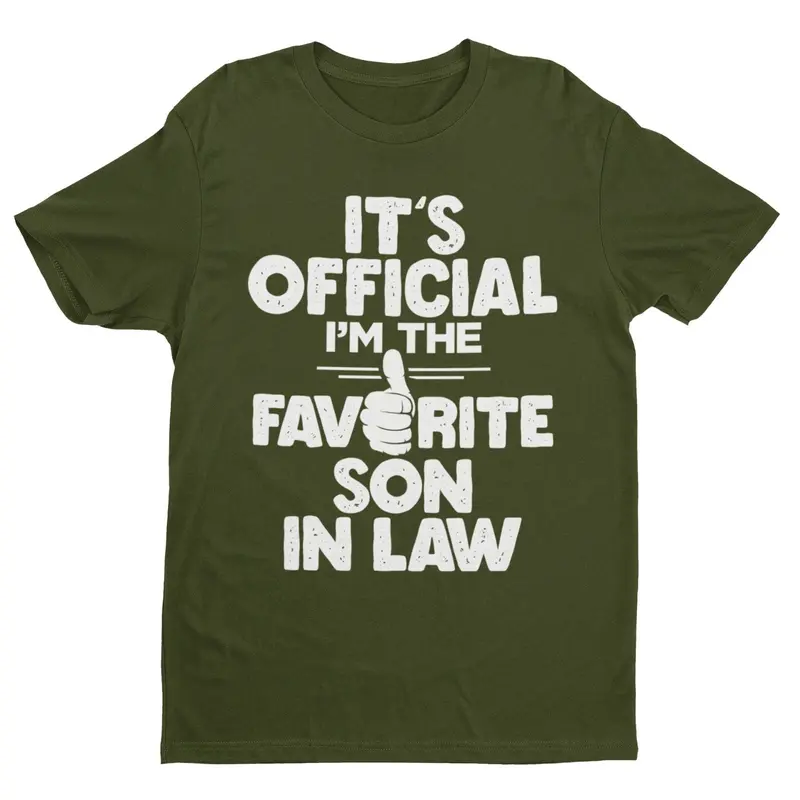 Funny T Shirt It's Official I'm The Favorite Son In Law  Gift Idea Wedding 2