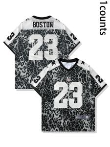 Unisex's Number 23 Print Short Sleeve T-shirt, Casual Graphic Tee for Summer, Men's Top for Daily Wear, T Shirts for Men, Menswear