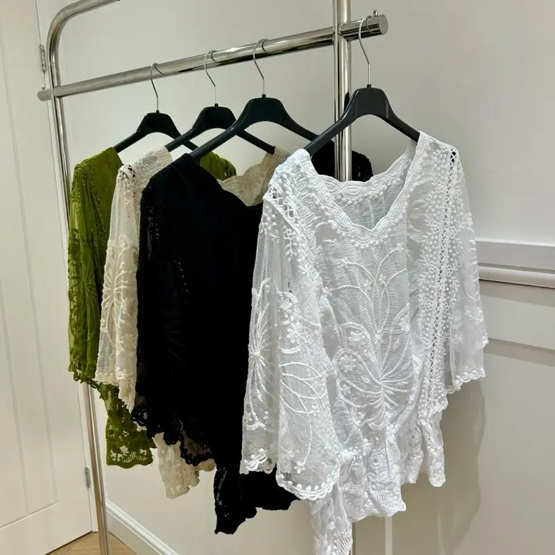 Batwing crochet top