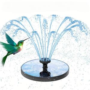 Solar Powered Bird Bath Fountain, Solar Bird Bath Fountain with 6 Nozzles, Portable Floating Solar Water Fountain Pump for Garden, Pond, Pool, Outdoor & Yard, Garden Decor, Garden Accessories