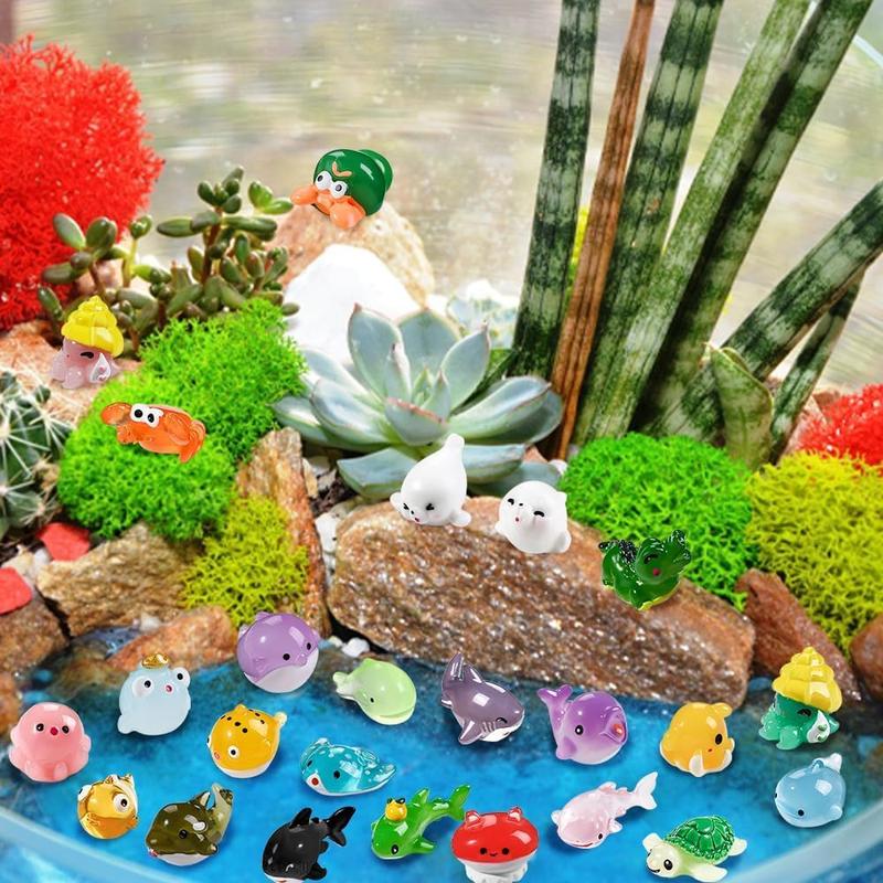 36pcs Mini Sea Animals Resin Tiny Ocean Animals Figurines Aquarium Ornaments 5
