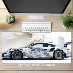 Car Pattern Mouse Pad, Rectangle Gaming Mouse Pad, Non-slip Rubber Pad, Office Desk Keyboard Mouse Pad for Home Office Game Room Desk