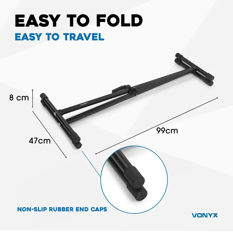 Vonyx KBS03 Double X-Frame Piano Keyboard Stand 4