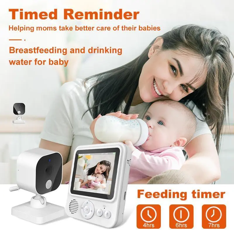 Baby Monitor With Night Vision, Voice Temperature Detection Baby Monitor, Crib Monitor With 2.8 Inch Screen, Infant Monitor With Night Light, Safe Baby Monitoring Instrument 3