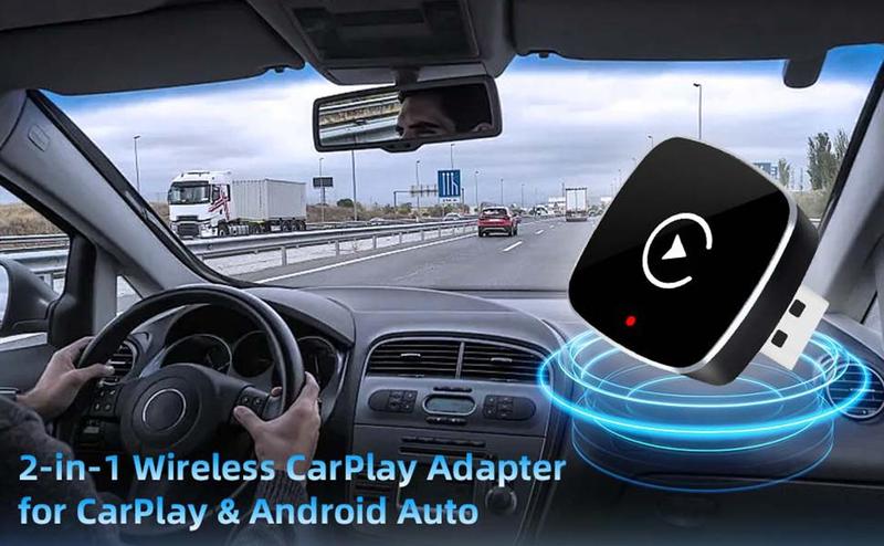 Product Introduction of 【UK SELLER Delivered within 72H】2 in 1 Wireless CarPlay Adapter & Android Auto Wireless Adapter - Convert Factory Wired to Wireless CarPlay Dongle Cars - Stable Fast Connection- Plug& Play - Auto Connect & Online Update 18
