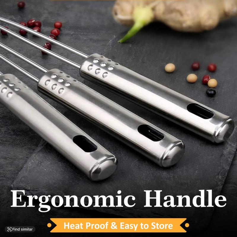AMAZING!!!   AEX Stainless Steel Spider Skimmer Set for Frying, Cooking, and Draining Oil Utensil Kitchen Ladles Lightweight Pasta 5