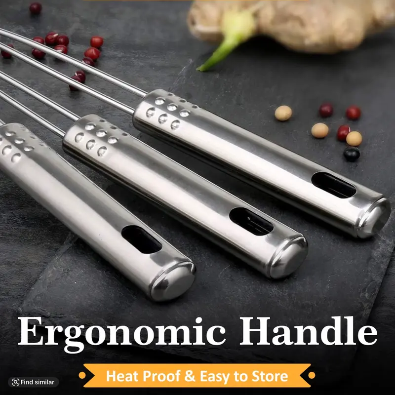 AMAZING!!!   AEX Stainless Steel Spider Skimmer Set for Frying, Cooking, and Draining Oil Utensil Kitchen Ladles Lightweight Pasta 5