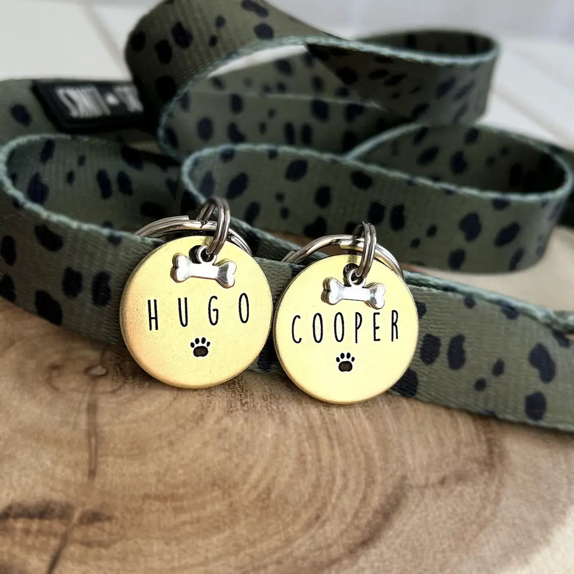 Custom Deep Engraved Pet ID Tag – Brass Dog Tag, Fully Personalised