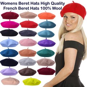 New Women's French Beret Hat 85% Wool 15% Polyester 28cm Ideal for Casual & Formal Events High Quality Fashionable Beret