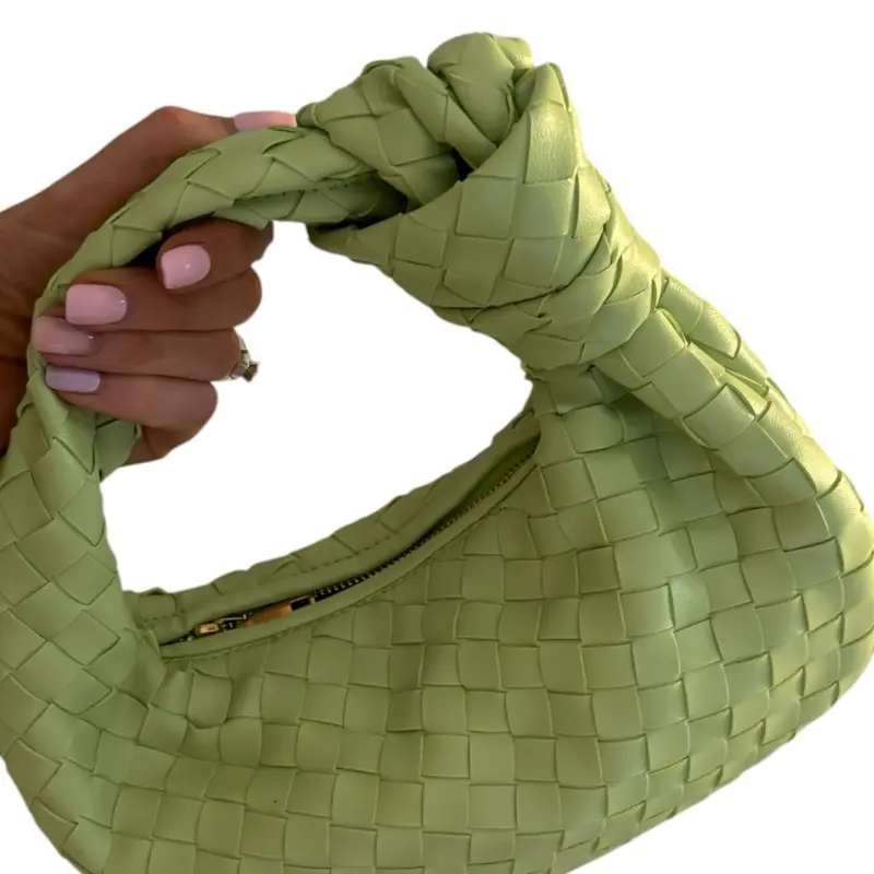 Carrie Woven Knot Handbag- Matcha Green- by Aura Studio 2