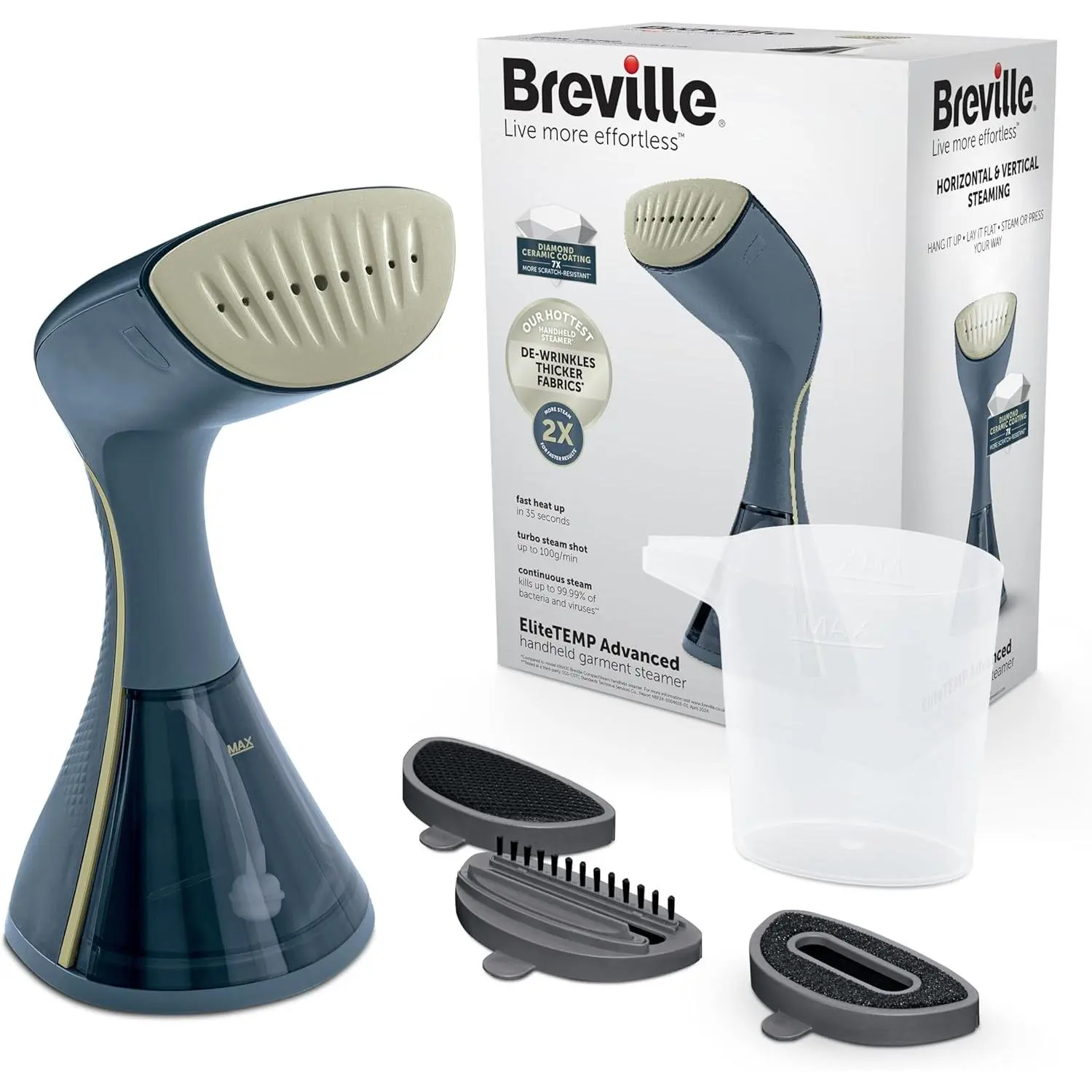 Advanced Handheld Garment Steamer | Horizontal & Vertical Clothes Steamer for Home & Travel | 2100W | Fast Heat Up