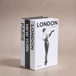 Fake Book Decoration, 3 Counts/set Modern Simple Foldable Faux Book Ornament, Decorative Book Prop for Home Living Room Coffee Shop, Rustic Design