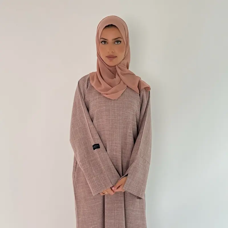 Closed Linen Abaya - Afia 0