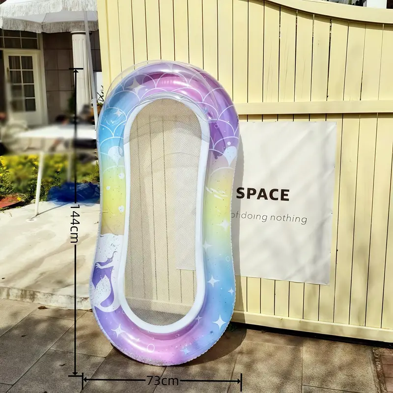 1 Count Inflatable Pool Hammock, Pool Float, Water Hammock Multi Purpose, Inflatable Pool Floats for Adults, Nonstick PVC Material, Swimming Float for Outdoor. Summer Pool Float Water Hammock, Swimming Pool Floating Chair. Summer Pool Party Essential. 8