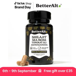GOLD+ Shilajit Capsules | 10-in-1 Viral Fitness supplement with Ashwagandha, Sea Moss, Tongkat Ali & More | 60 Vegan Capsules