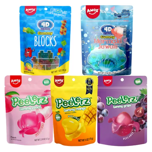 Amos Peelerz Peelable Gummy & 4D Gummy Burst Candy Range - American Import - Viral Sweets - 170g