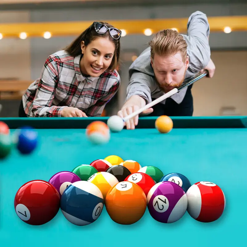 2-1/4" inch Pool Balls Cues Billiard Table 16 Numbered Balls & Triangle Rack Kit 3