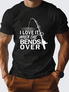 Men's Letter Print Round Neck Tee, Loose Casual Fashion Short Sleeve T-shirt for Summer, Men's Top for Daily Wear