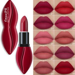 Lip Shape Long Lasting Matte Lipstick, 1 Count Waterproof Moisturizing Lipstick, Suitable for All Occasions Lip Makeup, Girls and Women Makeup Accessories