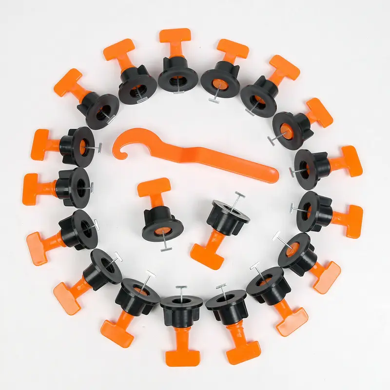 50pcs Tile Leveling System Kits Reusable Tile Spacer Wall Floor Clips Tools 0