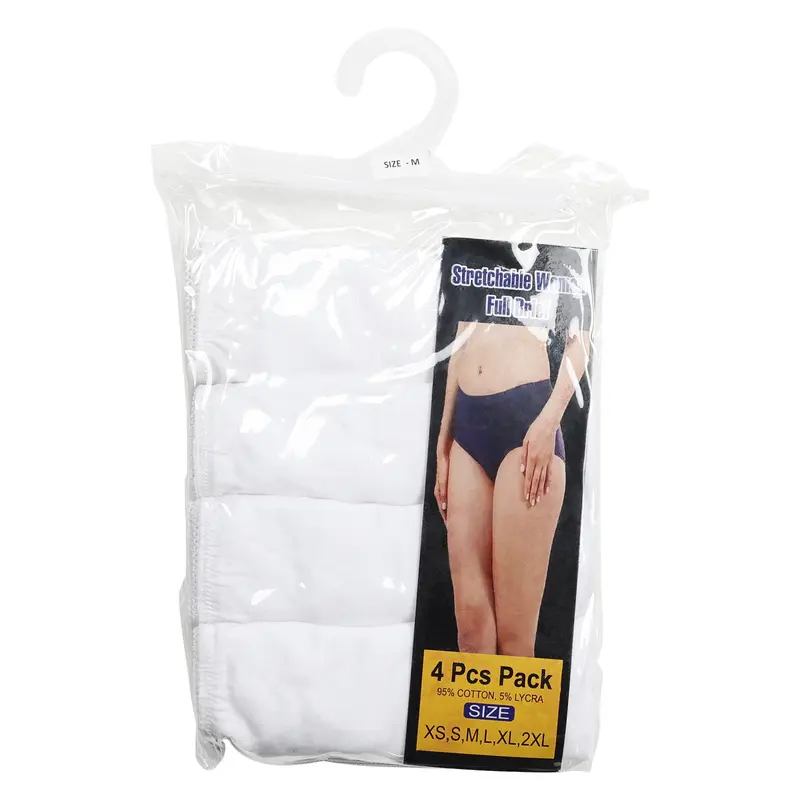 Ladies Full Briefs 4 Pack Cotton Underwear UK Sizes 12 to 24 Stretch Knickers 3
