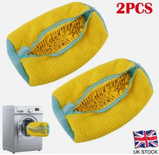 2pcs Shoe Washing Machine Bag for Washing Machine Zipper Cleaning Bag Reusable Laundry Set 2