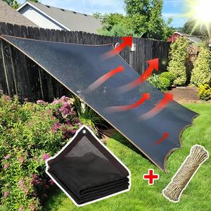 Summer Garden Mesh Shade Cloth with Grommet, Sunblock Shade Cloth, Sun Shade Net for Greenhouse Cover Patio Plant, Garden Pool & Camping Accessories, Outdoor, Foldable, Folding